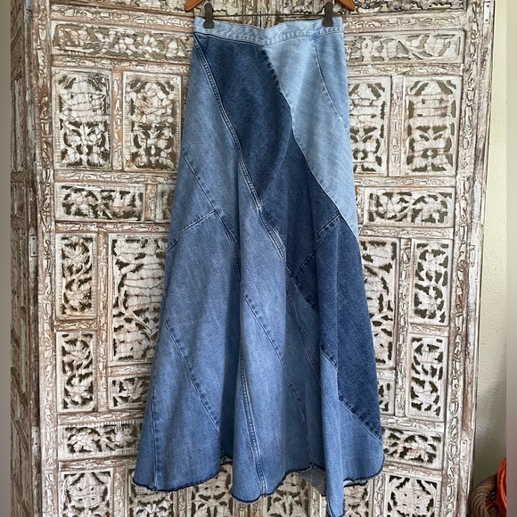 FREE PEOPLE Still Into You Denim Maxi Skirt - Picture 6 of 11